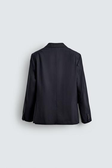 BLAZER COSTUME À CHEVRONS - Bleu marine de Zara - Image 7