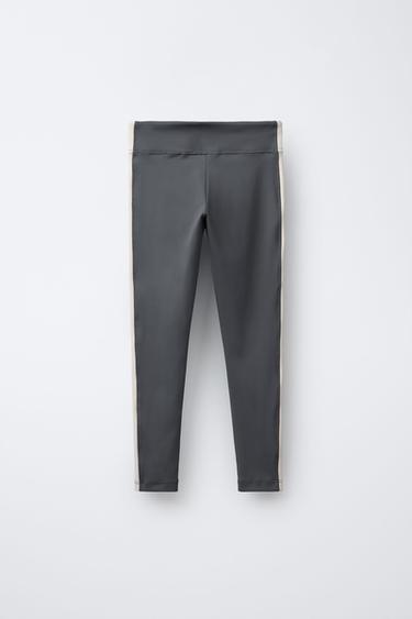 LEGGING À BANDES - Gris de Zara - Image 1