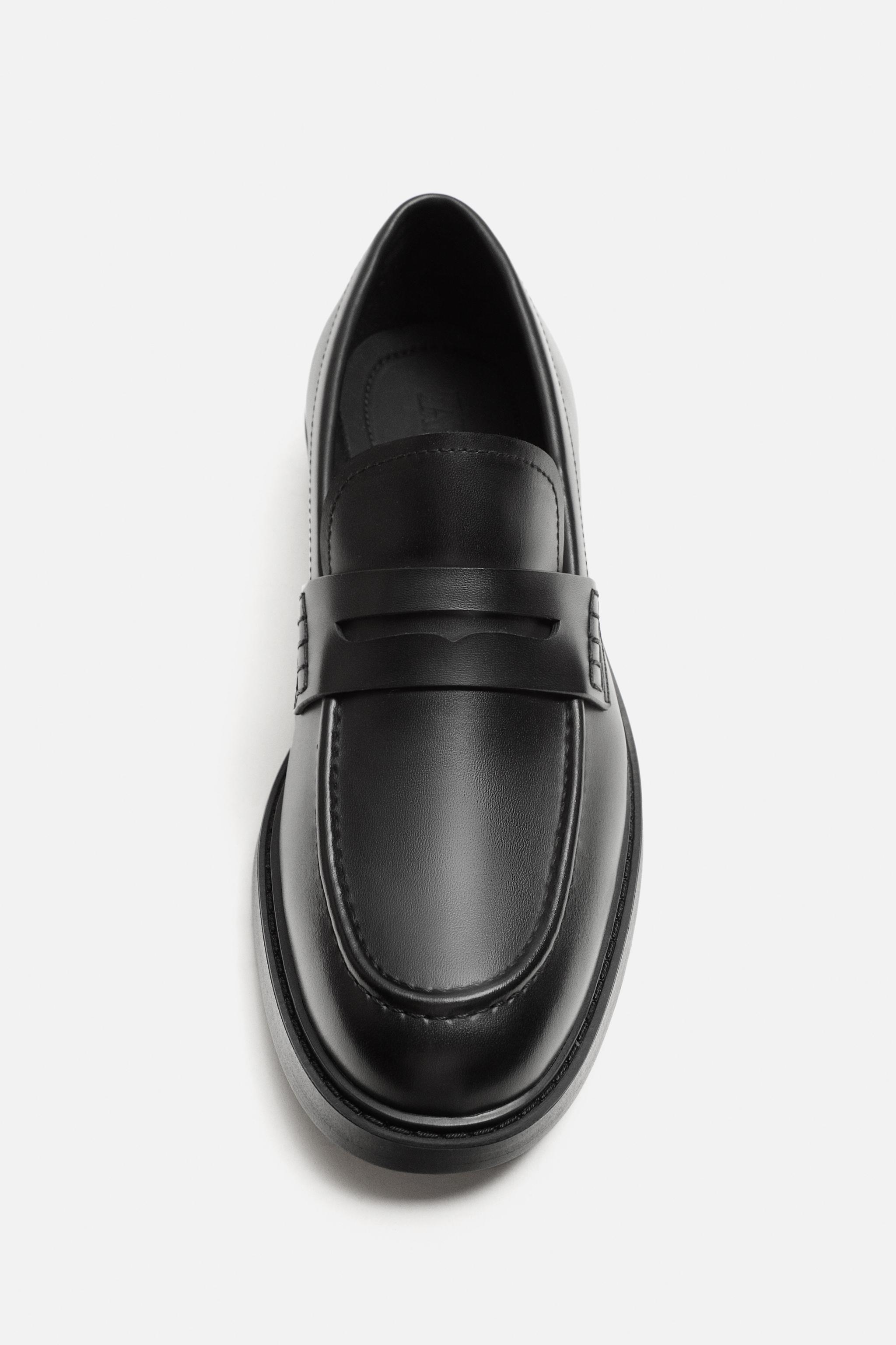新品】ペニーストラップ付きローファー ZARA 黒 40 - メルカリ