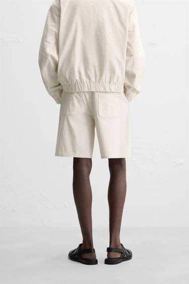 BERMUDA REGULAR FIT RAYURES - rayures de Zara - Image 2
