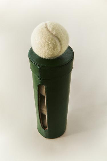 LEATHER TENNIS BALL CASE - Green by Zara - Image 5