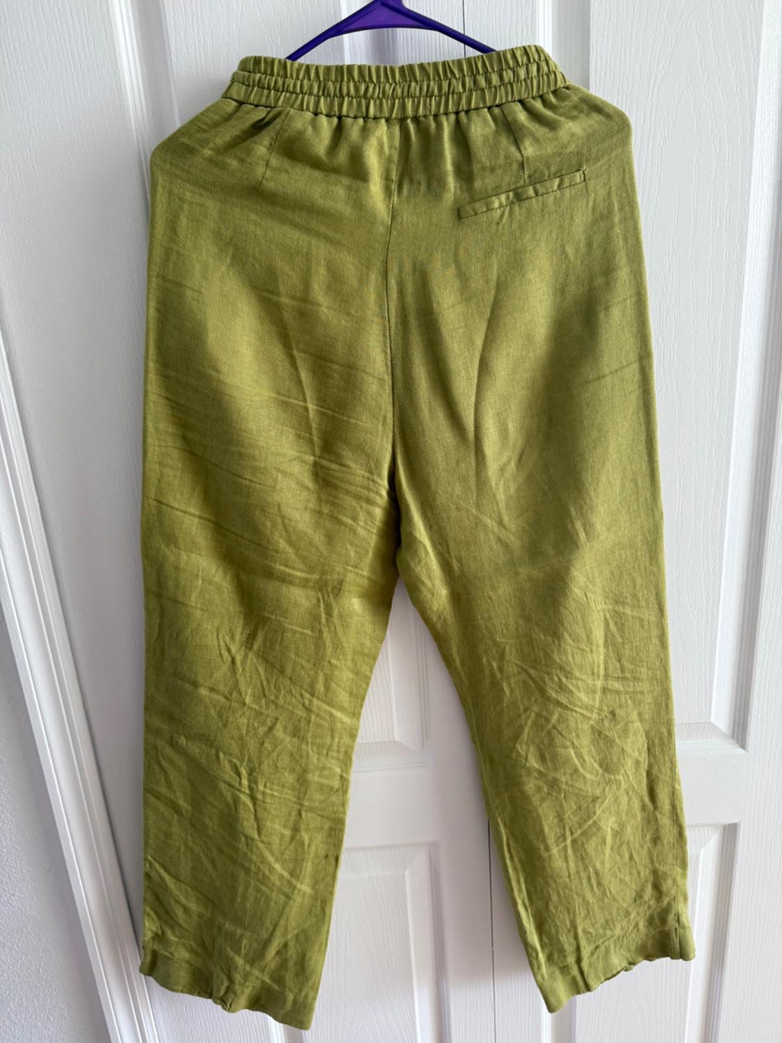 WIDE LEG LINEN PANTS - Image 4