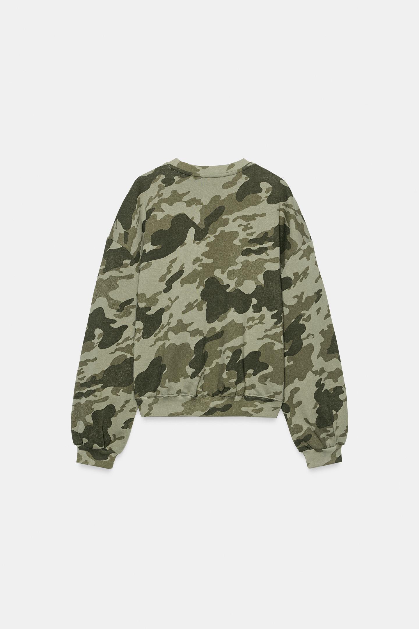 Женская толстовка Zara Printed, цвет: Зелёный — фото 6