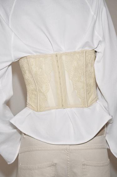 LACE CORSET - Vanilla by Zara