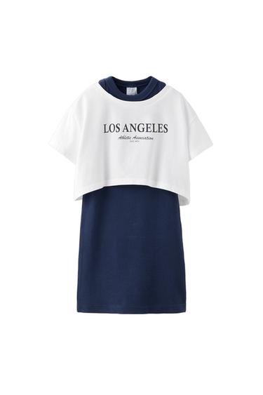 T-SHIRT AND CONTRAST RIBBED DRESS PACK