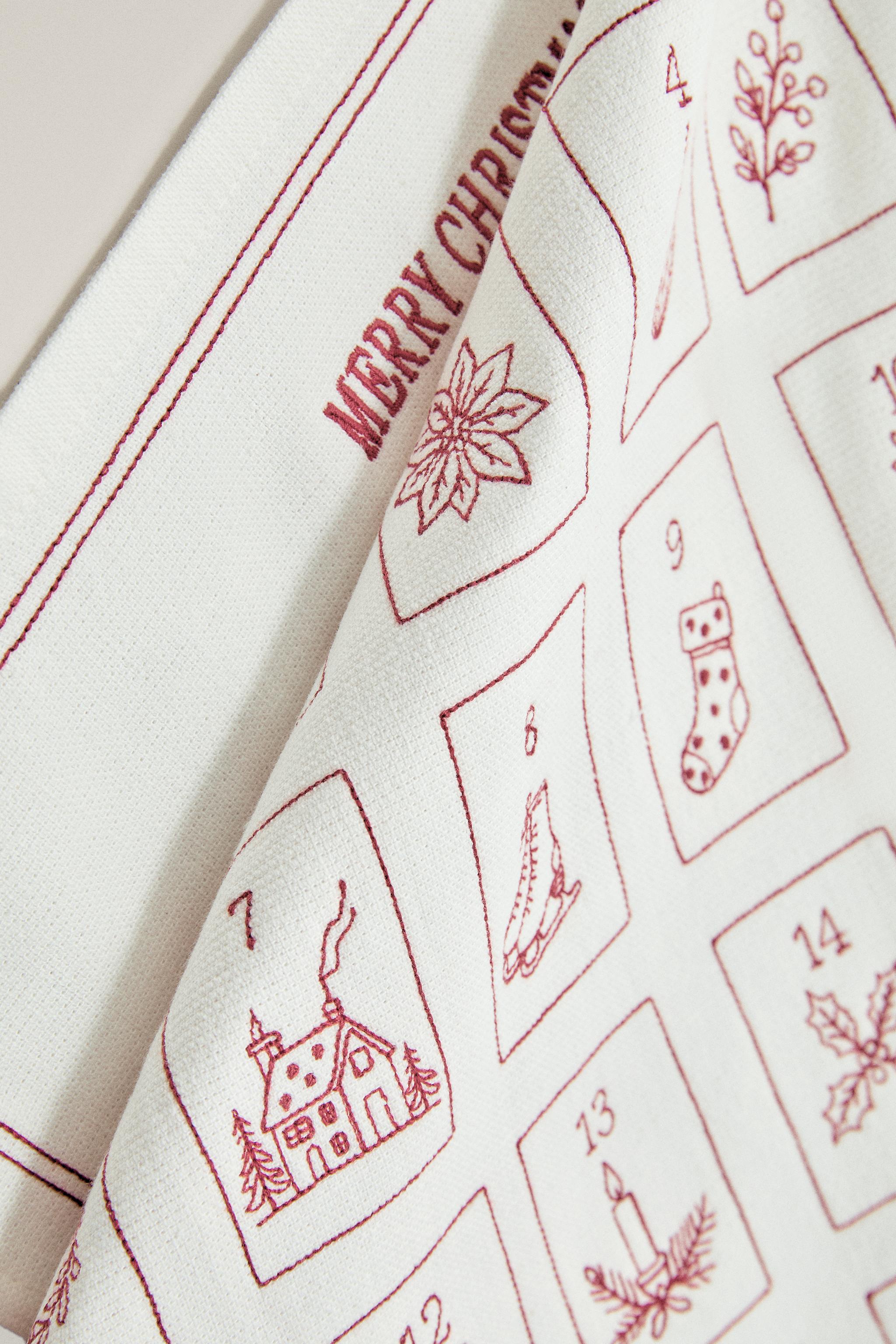 CHRISTMAS ADVENT CALENDAR KITCHEN TOWEL