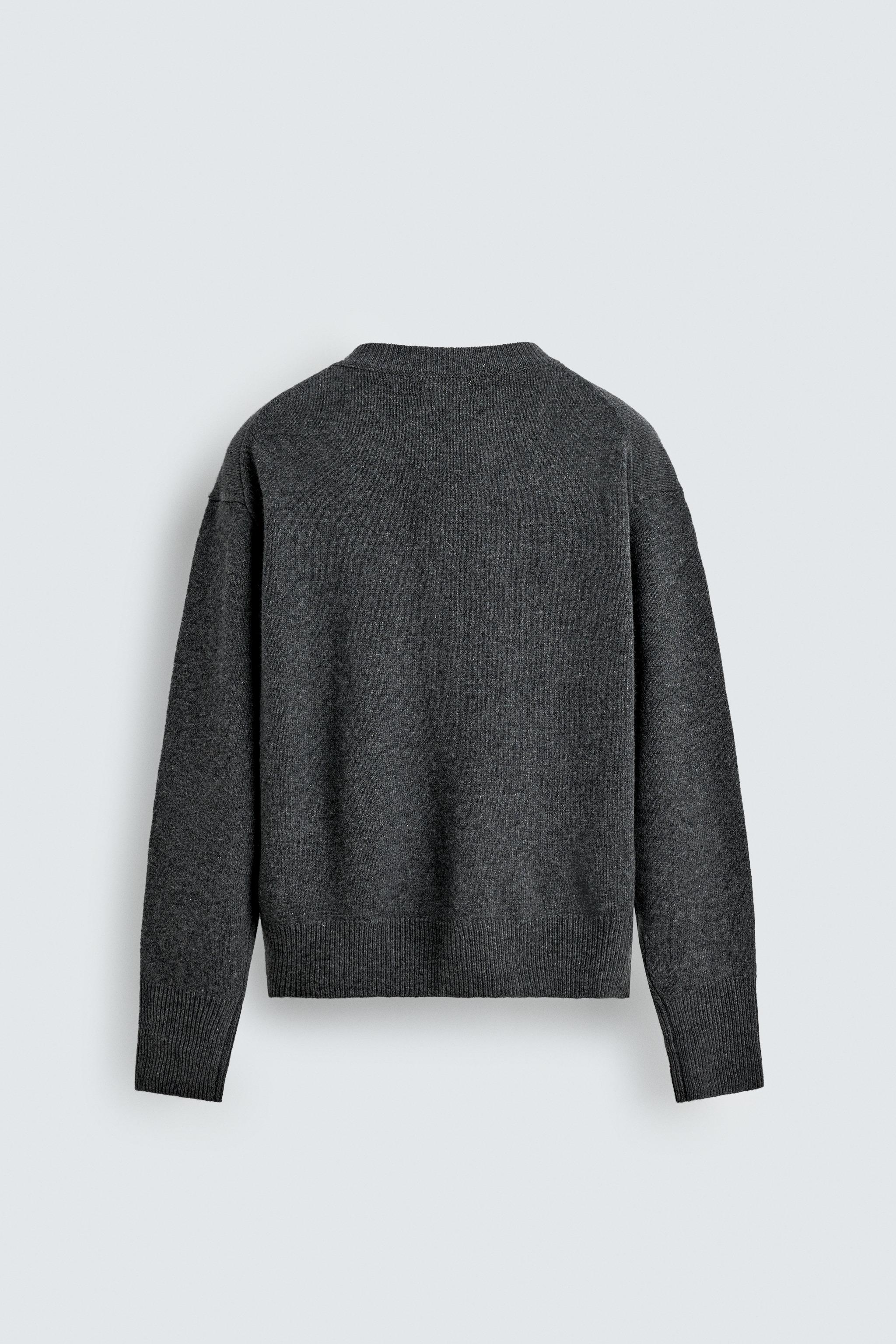 RELAXED FIT WOOL BLEND CARDIGAN