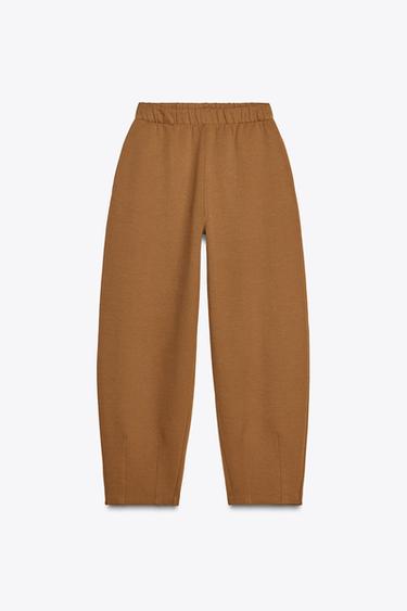 INTERLOCK COCOON TROUSERS - Ochre by Zara - Image 0