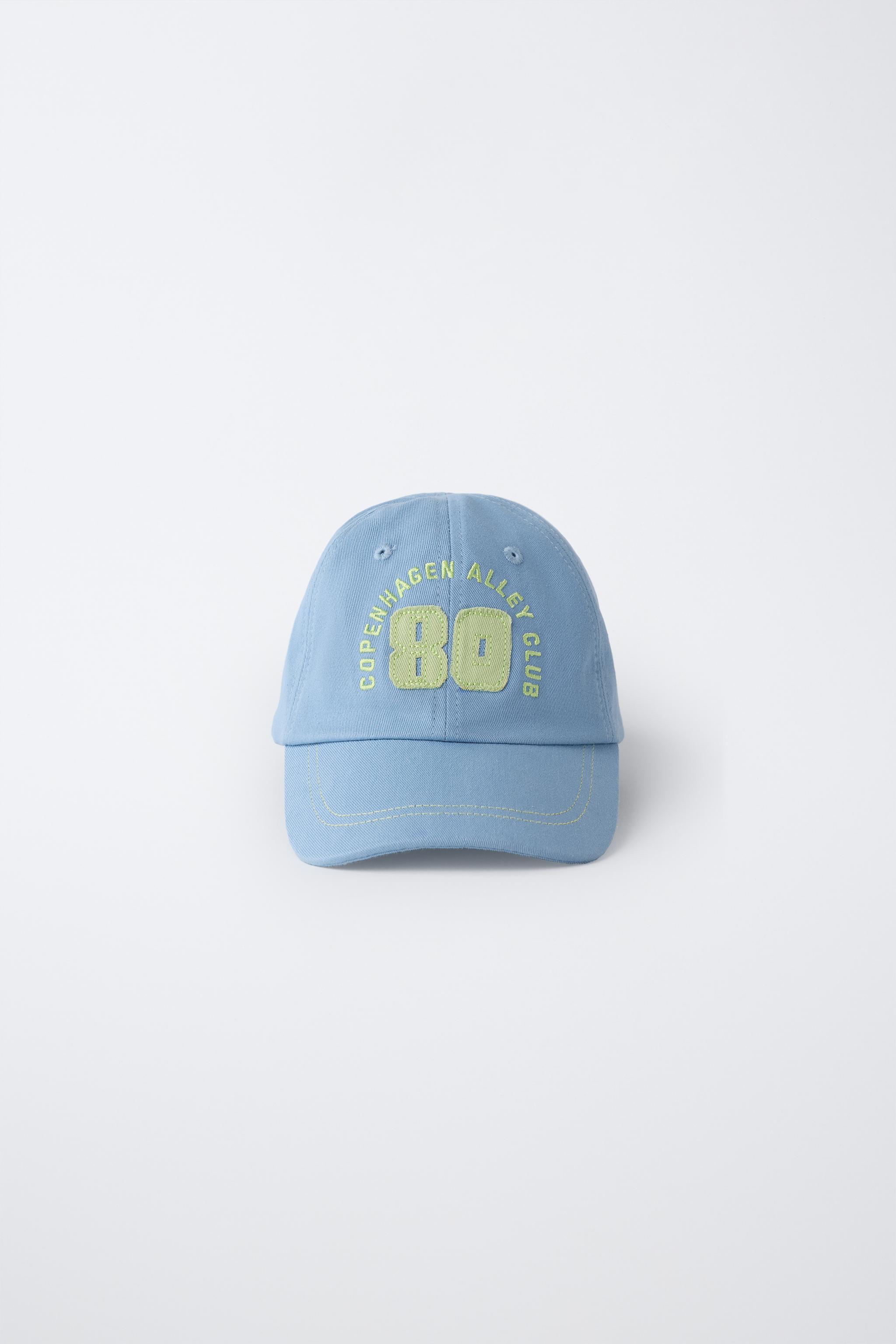 VARSITY EMBROIDERED CAP — Light blue