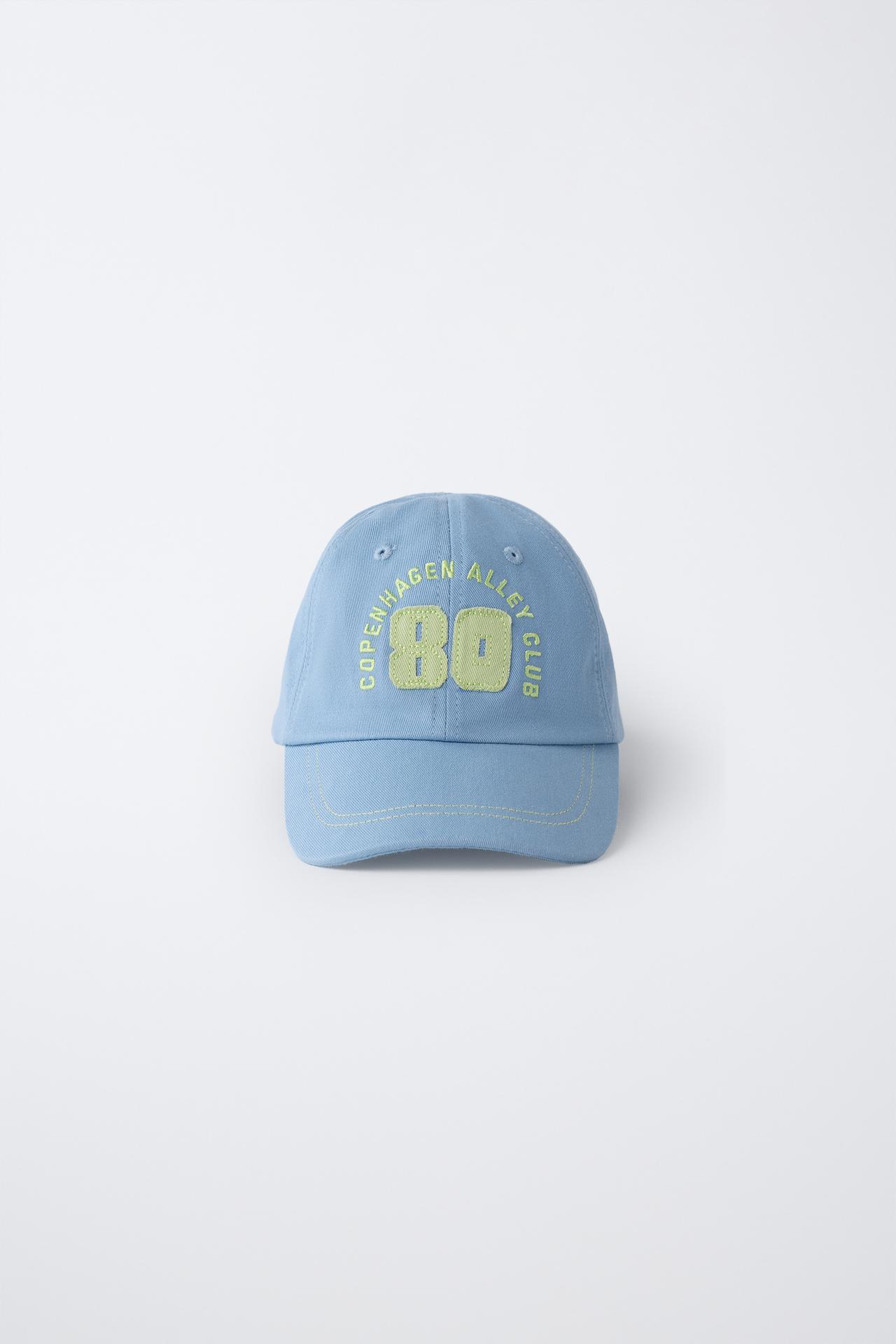 VARSITY EMBROIDERED CAP — Light blue