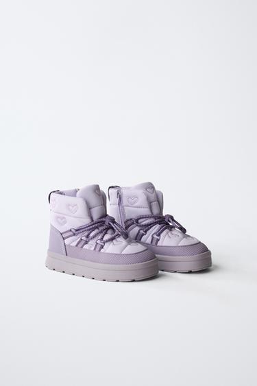 WATER-REPELLENT SNOW BOOTS - Mauve Purple by Zara