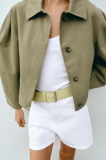 WASHED-EFFECT SHORT JACKET - Khaki by Zara - Image 2