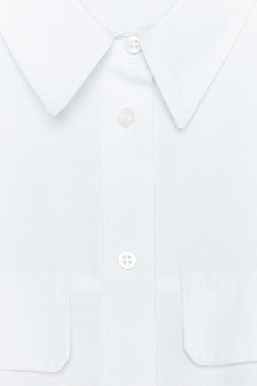 OXFORD CROPPED SHIRT - White by Zara - Image 6