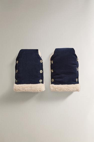 GANTS POUSSETTE BÉBÉ CORDUROY - Bleu marine de Zara - Image 0