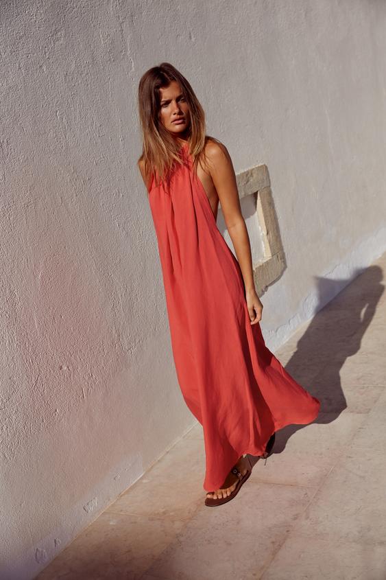 OPEN-BACK HALTER DRESS