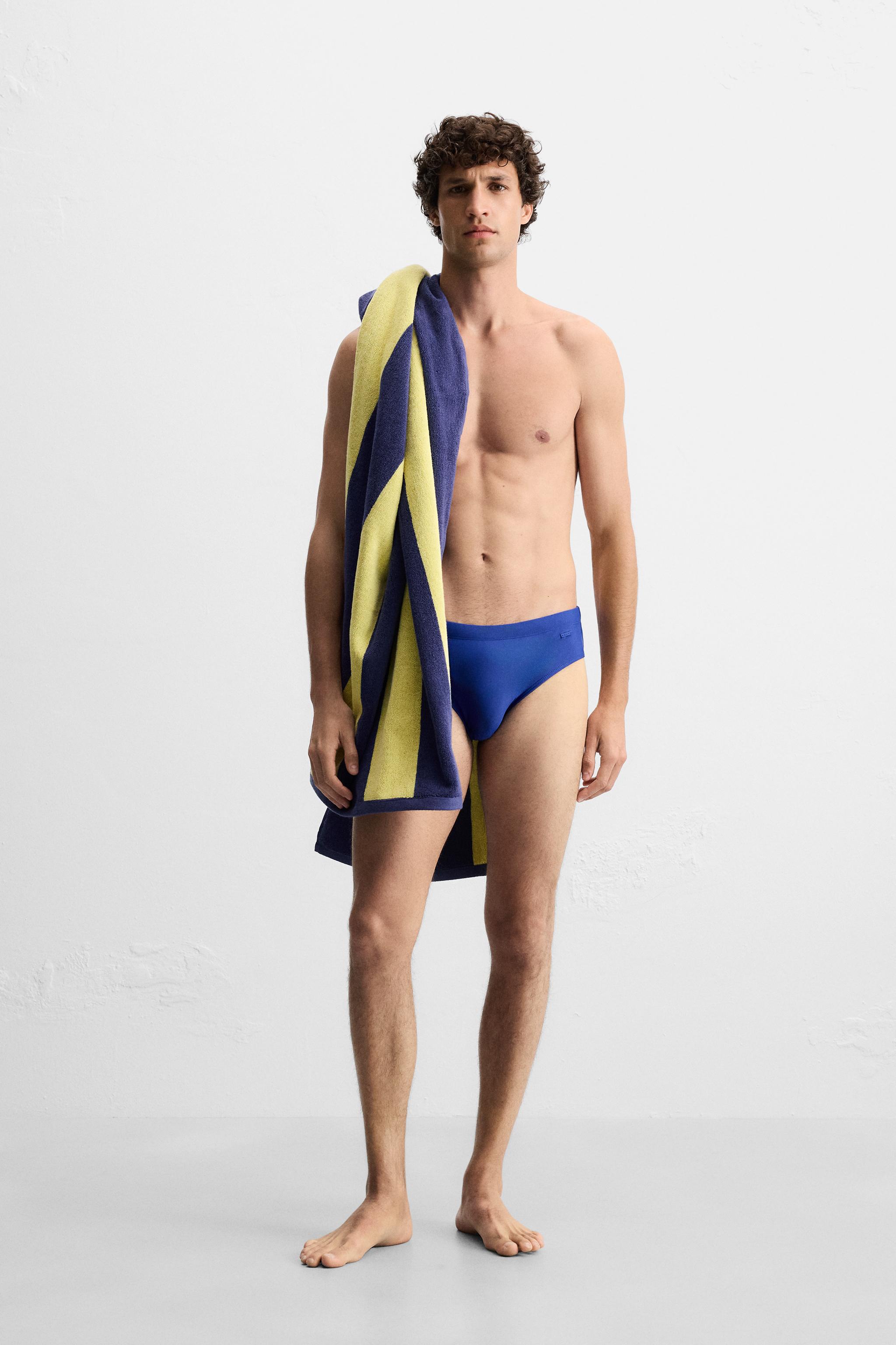 FITTED SWIM BRIEFS Brown ZARA United States - Main Image