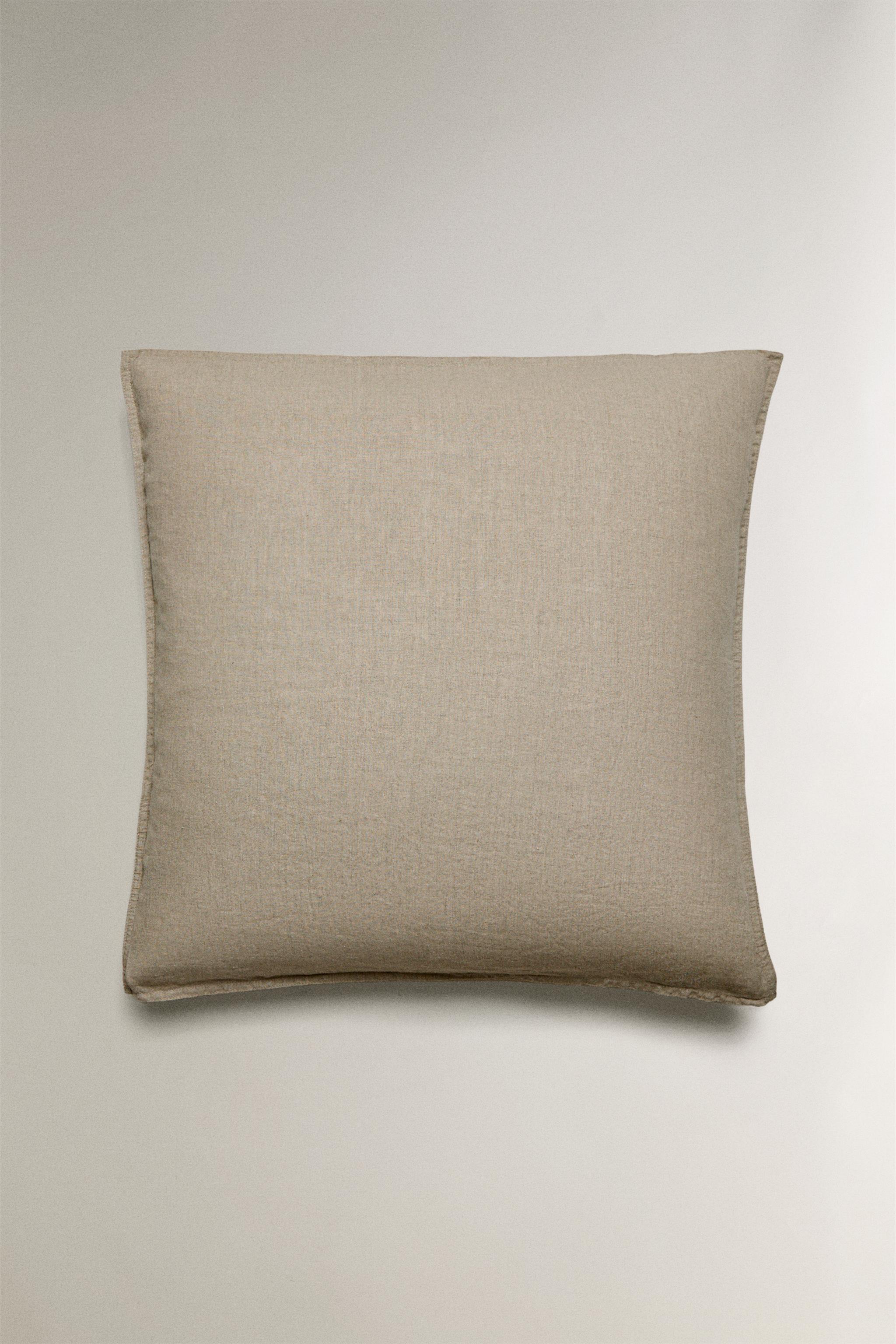 LINEN PILLOWCASE — Light beige