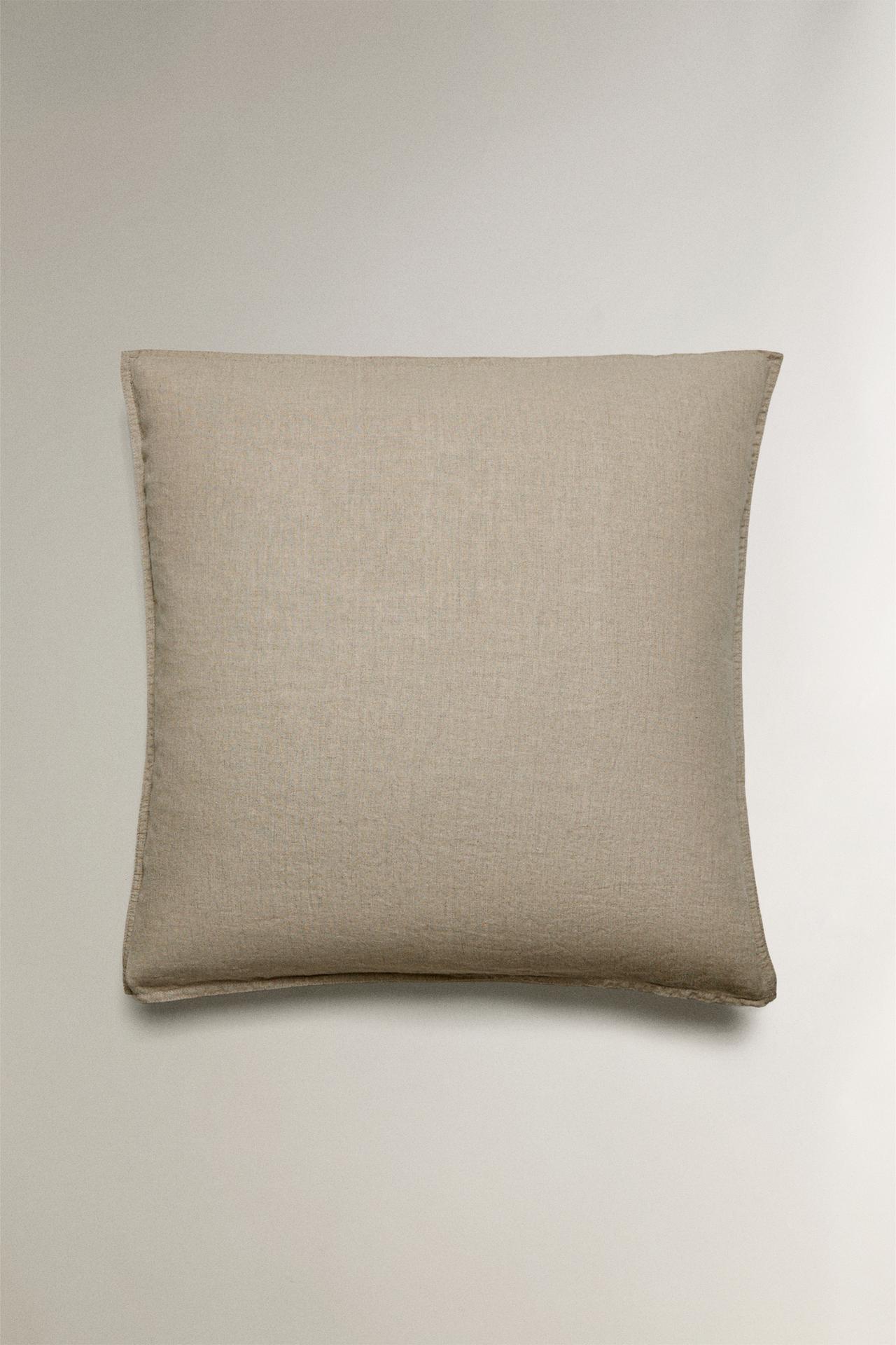 LINEN PILLOWCASE — Light beige