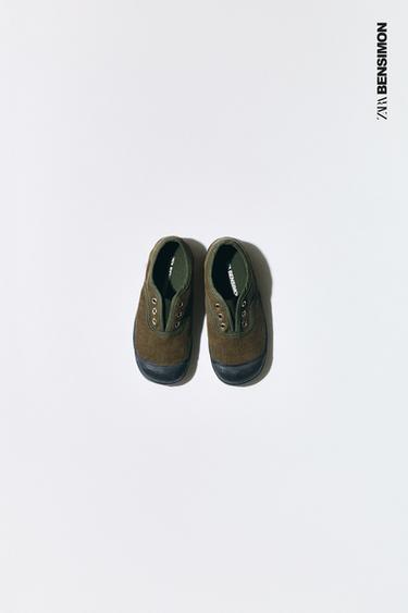 BENSIMON ® X ZARA CORDUROY SNEAKERS - Khaki Green by Zara
