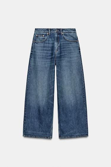 JEANS TRF ANCHOS TIRO BAJO - Marino de Zara