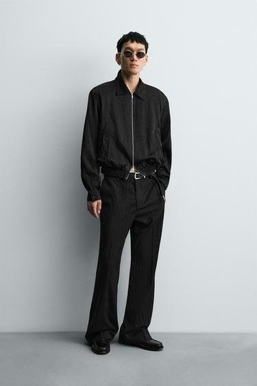 SHOULDER PAD BOMBER JACKET - Black by Zara