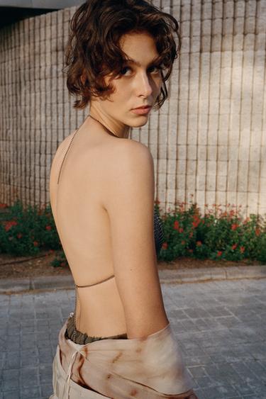 SOUTIEN-GORGE TRIANGULAIRE CHAÎNE - Argent de Zara - Image 1