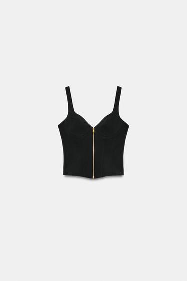 TOP STYLE CORSET À ZIP - Noir de Zara - Image 6