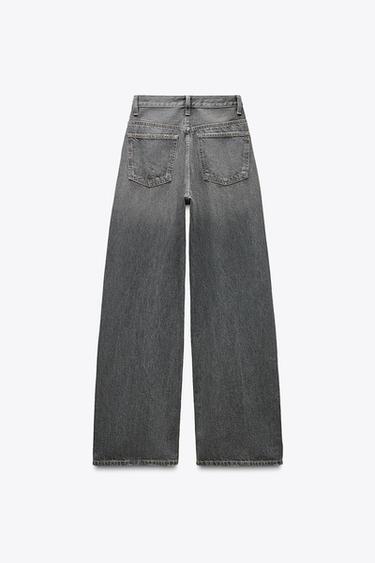JEAN TRF À JAMBES LARGES TAILLE HAUTE CROISÉE - Gris de Zara - Image 5
