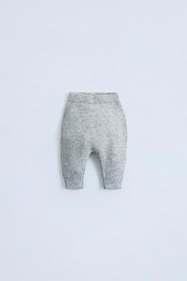 KNIT TROUSERS - Grey marl by Zara - Image 0