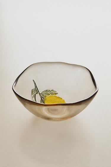 GLASS LEMON BOWL - Yellow by Zara