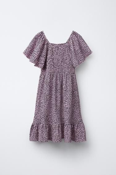 ROBE TEXTURÉE ANIMAL PRINT - Rose de Zara - Image 1