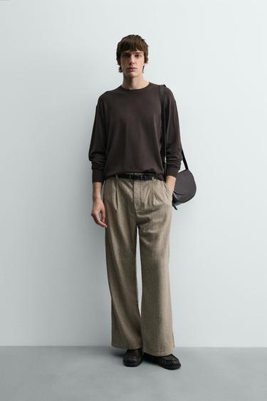 JERSEY ESTRUCTURA SOFT - Chocolate de Zara - Imagen 0