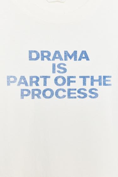 SLOGAN RIPPED COTTON T-SHIRT - White by Zara