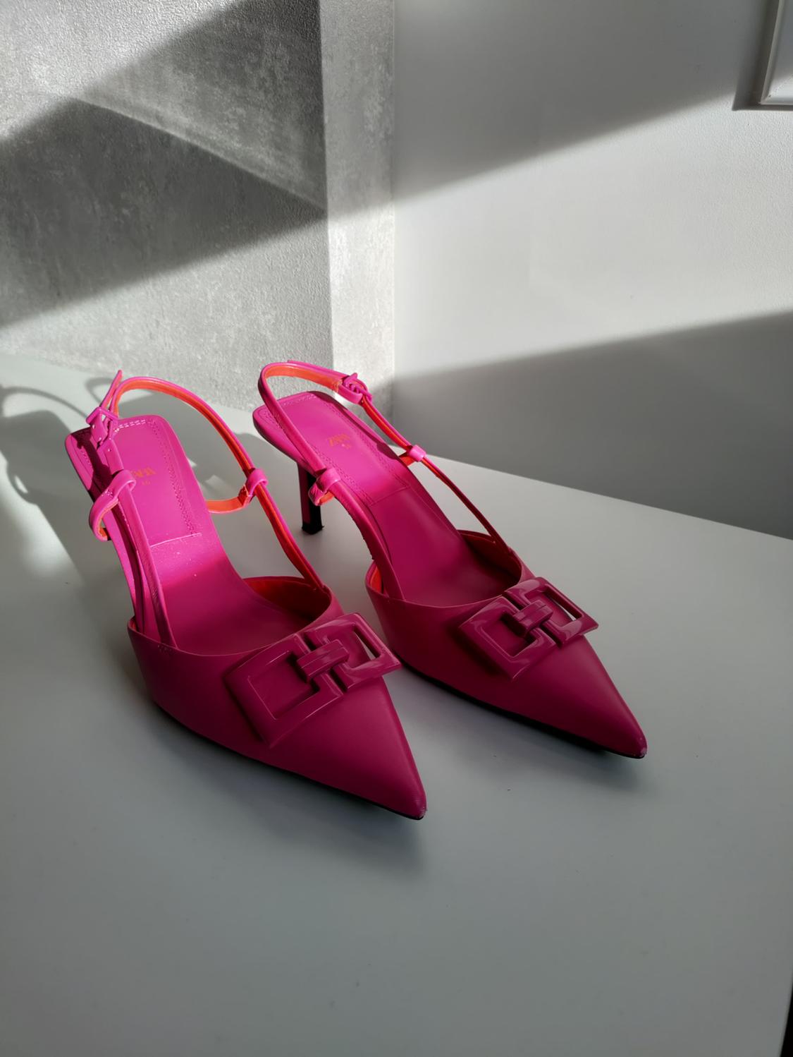 LEATHER BACKLESS HIGH HEEL SHOES - Image 4