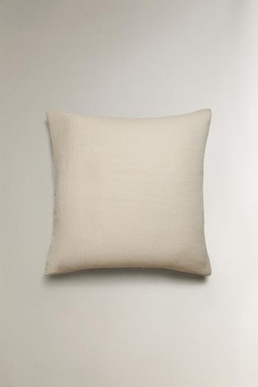 FEDERA CUSCINO TRAPUNTA CON ARRICCIATURE - Beige chiaro di Zara