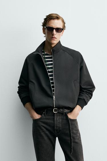 КУРТКА REGULAR FIT ИЗ ХЛОПКА И ШЕРСТИ AARON LEVINE X ZARA — ЧЕРНЫЙ от Zara