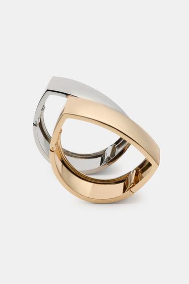 PACK OF 2 METALLIC BRACELETS - Gold / Silver by Zara - Image 4