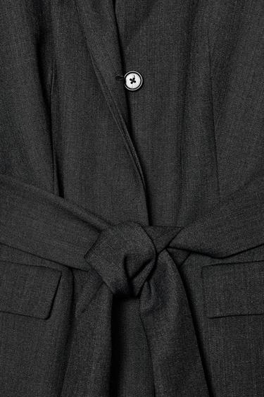 BLAZER KIMONO AVEC LAINE ZW COLLECTION - Gris foncé de Zara - Image 8