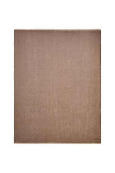 HERRINGBONE THROW - Brown by Zara