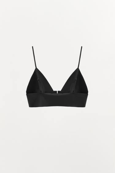 SOUTIEN-GORGE AVEC POLYAMIDE ET CROCHETS - Noir de Zara - Image 3
