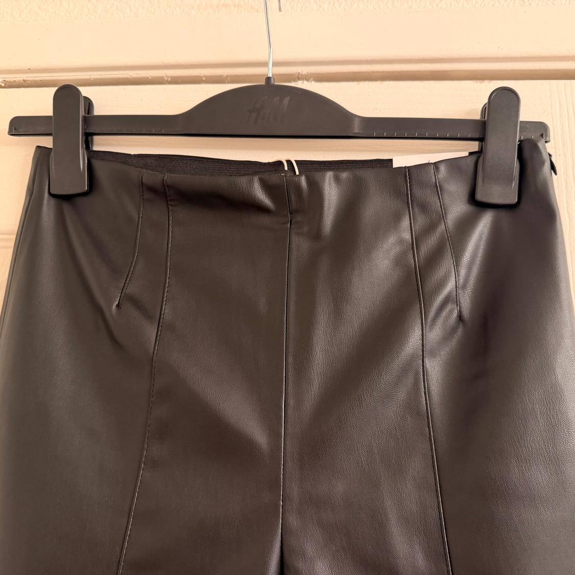 FAUX LEATHER HIGH-WAISTED LEGGINGS - Image 3
