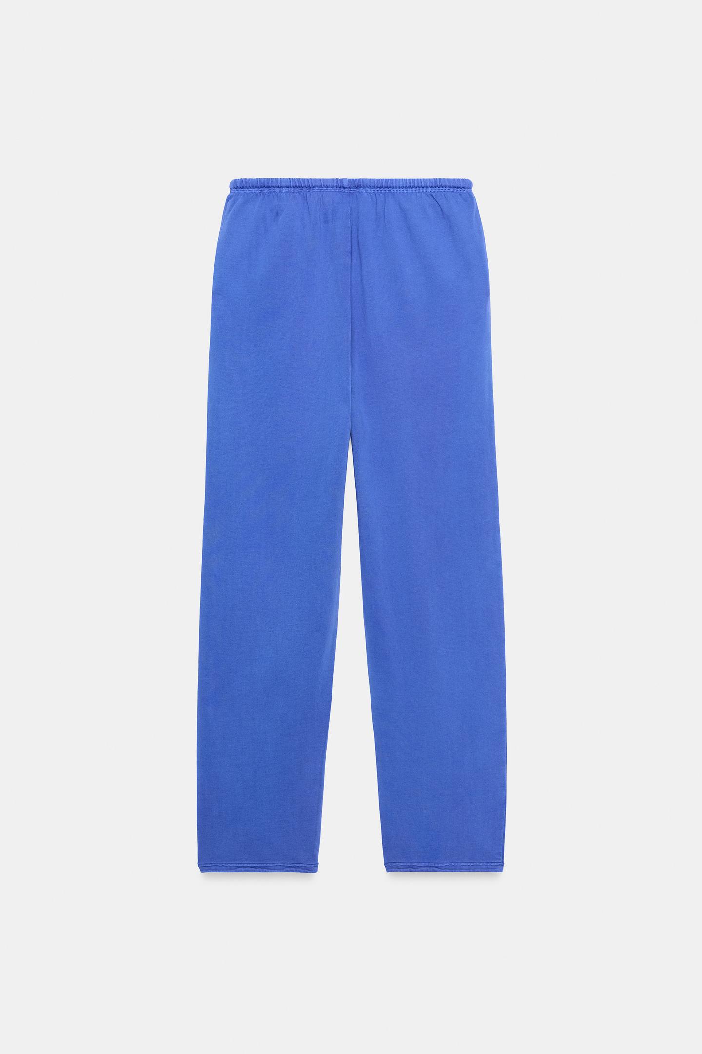 Женские брюки Zara Straight-Leg, цвет: Голубоватый — фото 6