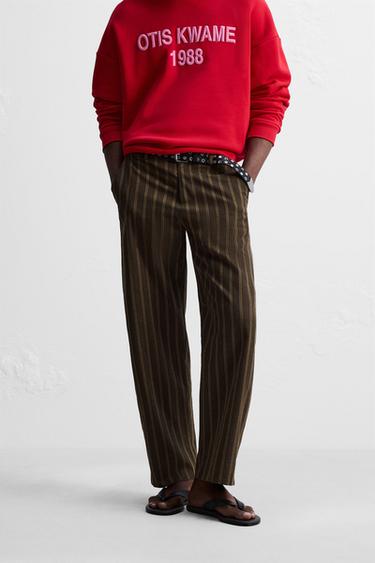 STRIPED BALLOON FIT TROUSERS © OTIS KWAME KYE QUAICOE - Brick by Zara - Image 1
