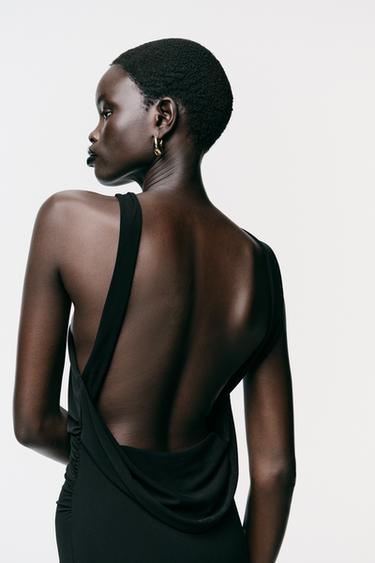 CROSSOVER DRESS WITH DETAIL - Black by Zara