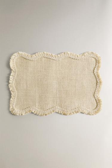 WAVY JUTE PLACEMAT - Light beige by Zara