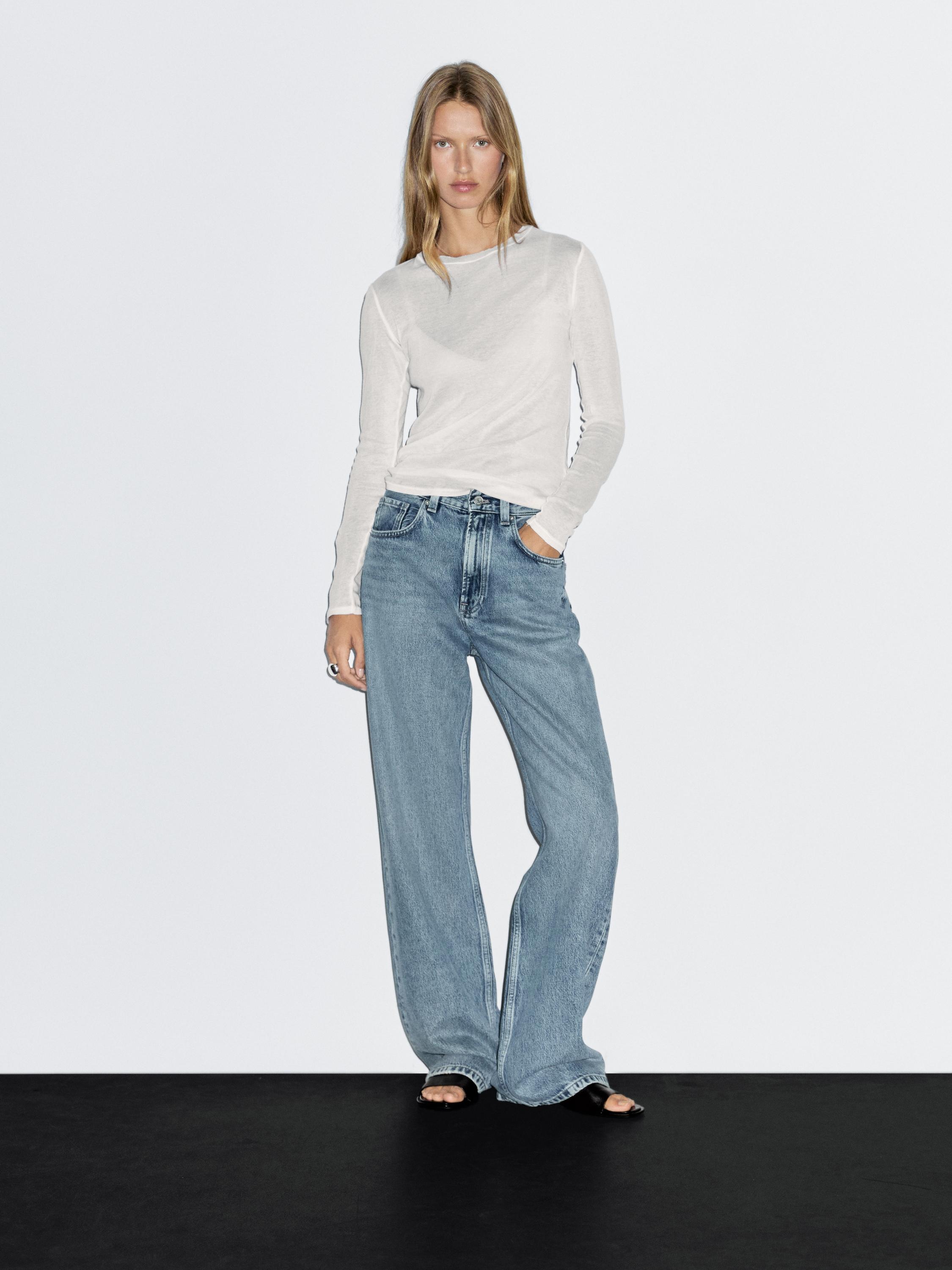 T-shirt détail col 100 % coton