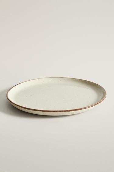 STONEWARE DESSERT PLATE — Light ecru 2