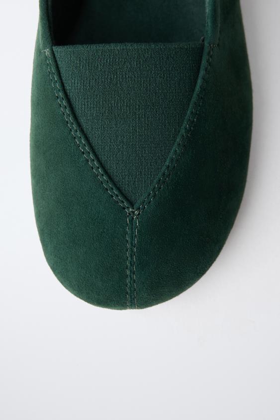 BALLERINES EN CUIR FRUIT OF THE LOOM™ - Vert de Zara - Image 5