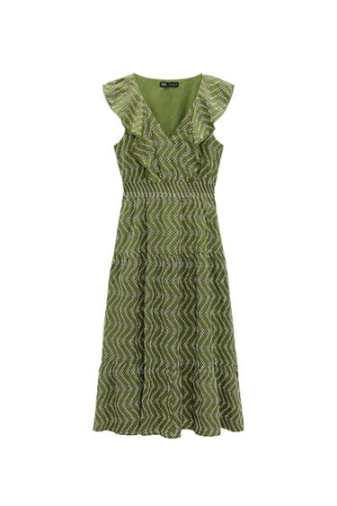 CREASED-EFFECT SHIFT DRESS