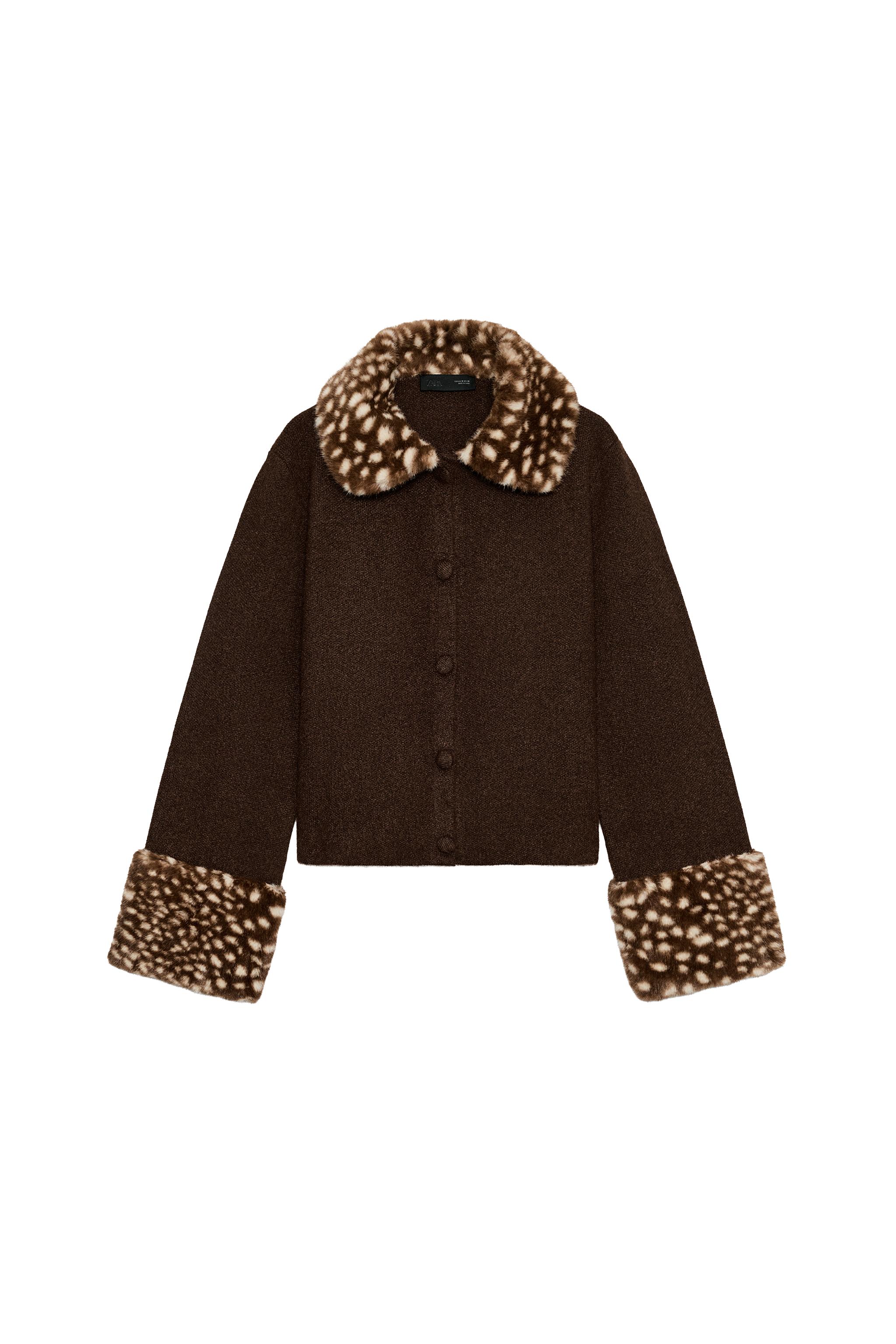 CHAQUETA PUNTO ACABADOS EFECTO PELO